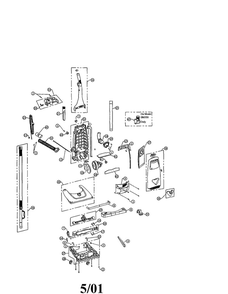 Swivel Guide Assembly Diagram and Parts List for 086300  Dirt Devil Upright Vacuum